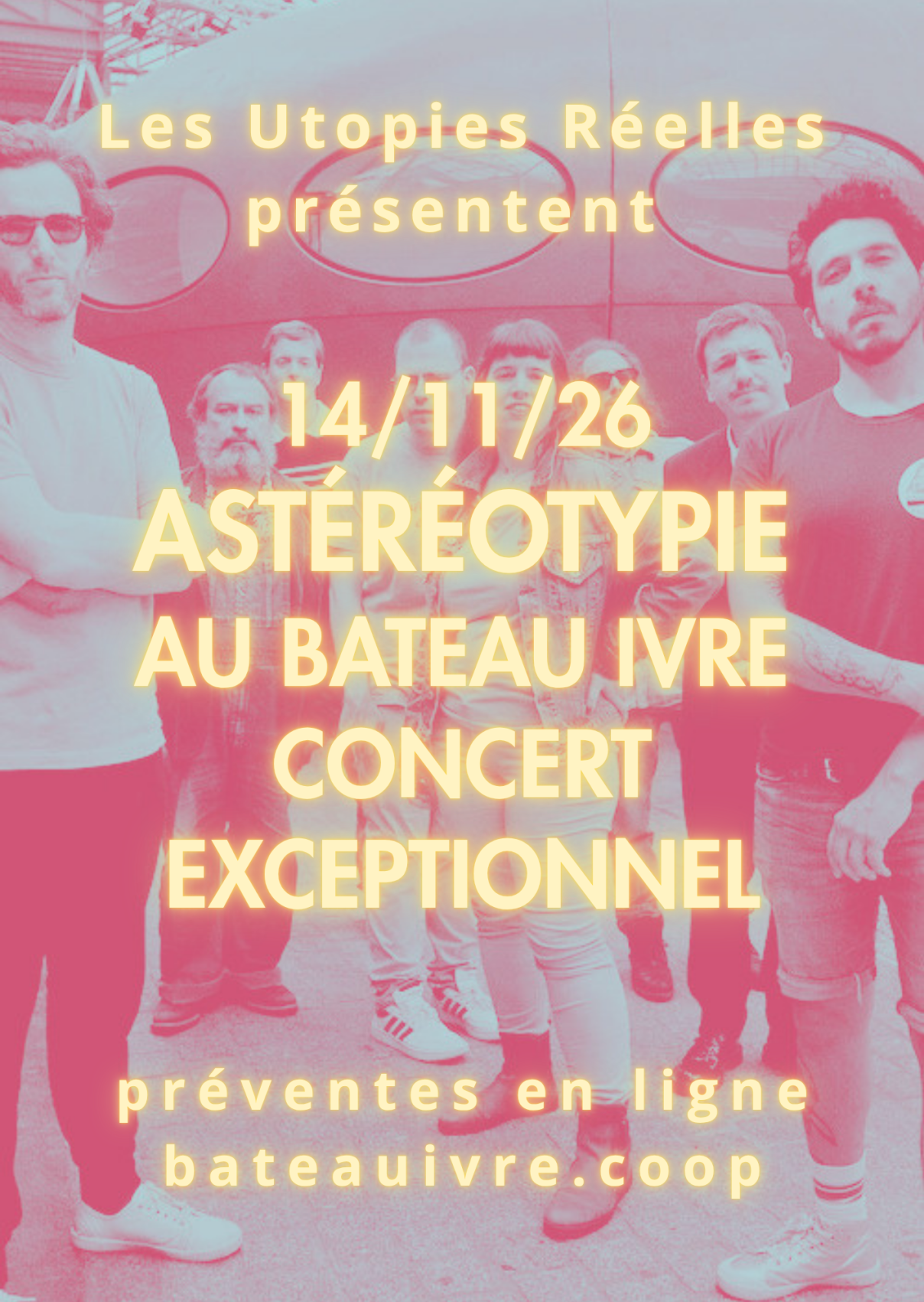 accueil visuel CONCERT EXCEPTIONNEL 141126 ASTEREOTYPIE AU BATEAU IVRE